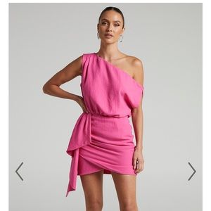 Showpo. Niana Drape one shoulder mini dress